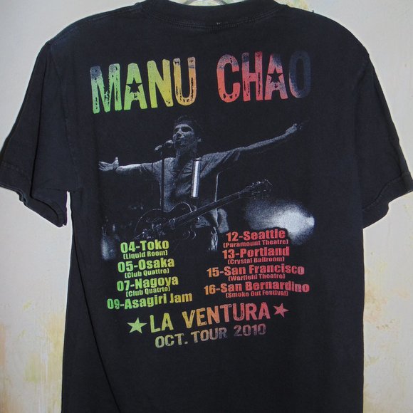 MANU CHAO Rare Radio Bemba T-Shirt Concert Tour 2010 Sound System Mano Negra S - Picture 8 of 11